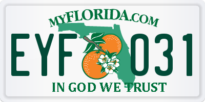 FL license plate EYFO31