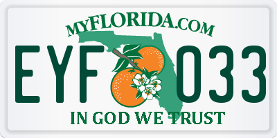 FL license plate EYFO33
