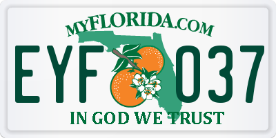 FL license plate EYFO37