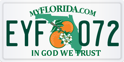 FL license plate EYFO72