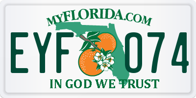 FL license plate EYFO74