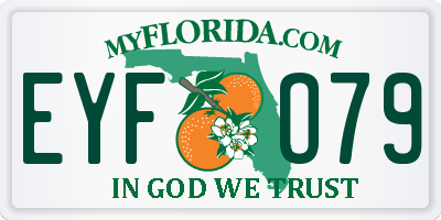 FL license plate EYFO79