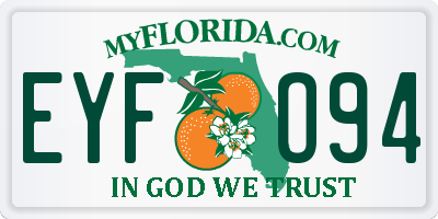 FL license plate EYFO94