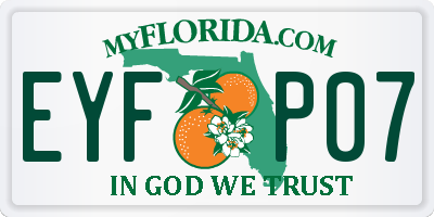 FL license plate EYFP07