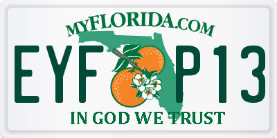 FL license plate EYFP13