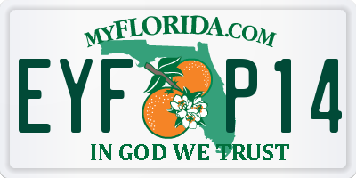 FL license plate EYFP14