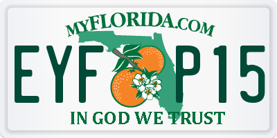 FL license plate EYFP15