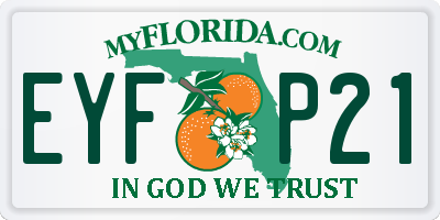 FL license plate EYFP21