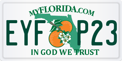 FL license plate EYFP23