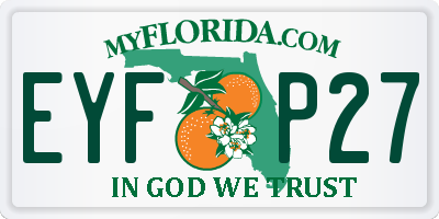 FL license plate EYFP27
