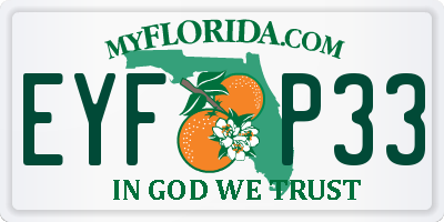 FL license plate EYFP33