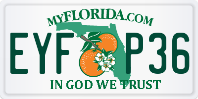 FL license plate EYFP36