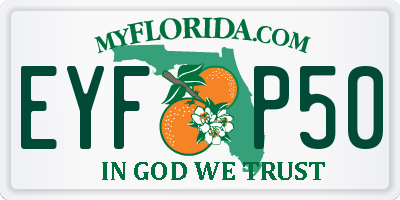 FL license plate EYFP50