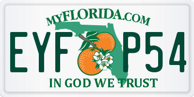 FL license plate EYFP54