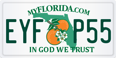 FL license plate EYFP55