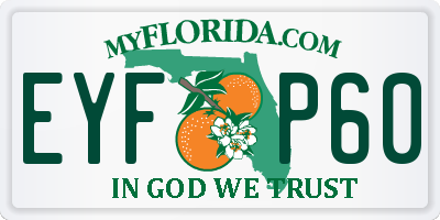 FL license plate EYFP60