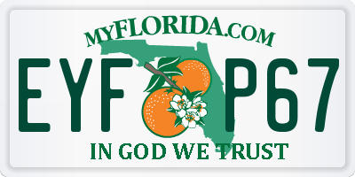FL license plate EYFP67