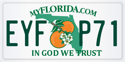 FL license plate EYFP71