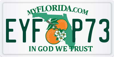 FL license plate EYFP73