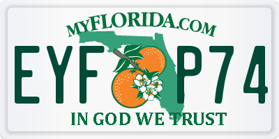 FL license plate EYFP74
