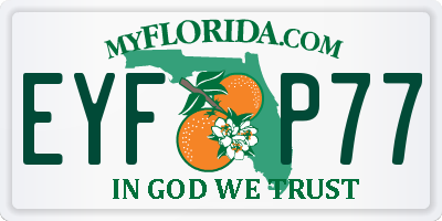 FL license plate EYFP77