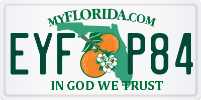 FL license plate EYFP84