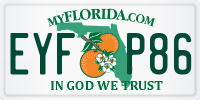 FL license plate EYFP86