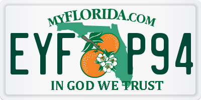 FL license plate EYFP94
