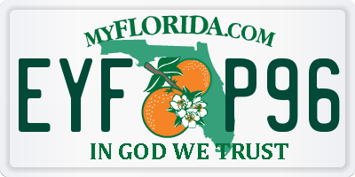 FL license plate EYFP96