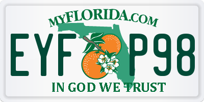FL license plate EYFP98