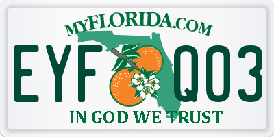 FL license plate EYFQ03