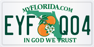 FL license plate EYFQ04