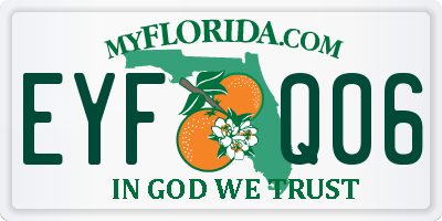 FL license plate EYFQ06