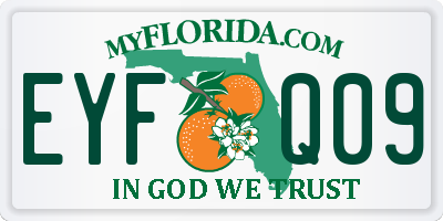 FL license plate EYFQ09