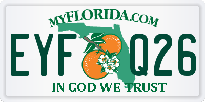 FL license plate EYFQ26