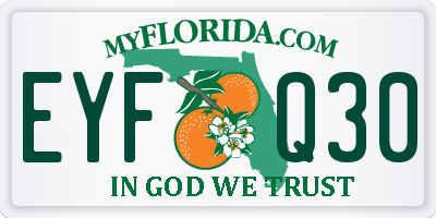 FL license plate EYFQ30