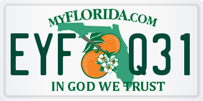 FL license plate EYFQ31