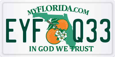 FL license plate EYFQ33