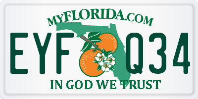 FL license plate EYFQ34