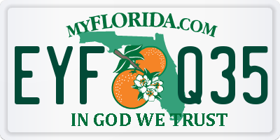 FL license plate EYFQ35