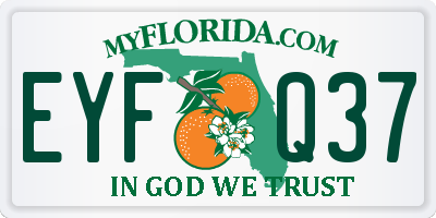 FL license plate EYFQ37