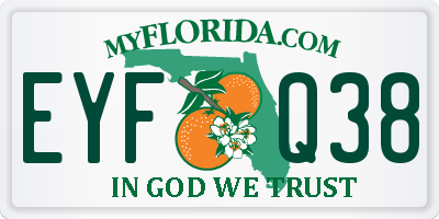 FL license plate EYFQ38