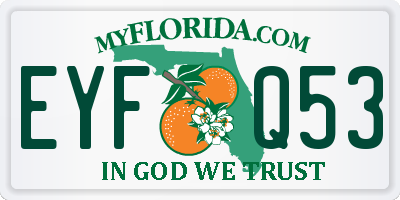 FL license plate EYFQ53