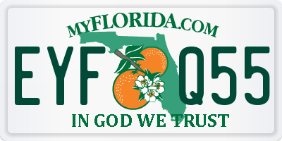 FL license plate EYFQ55