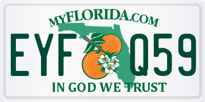 FL license plate EYFQ59