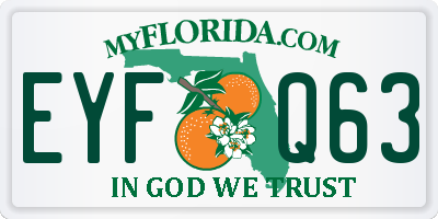 FL license plate EYFQ63