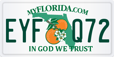 FL license plate EYFQ72