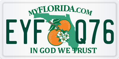 FL license plate EYFQ76