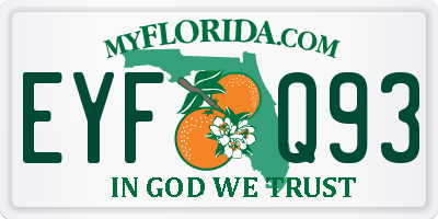 FL license plate EYFQ93