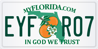 FL license plate EYFR07